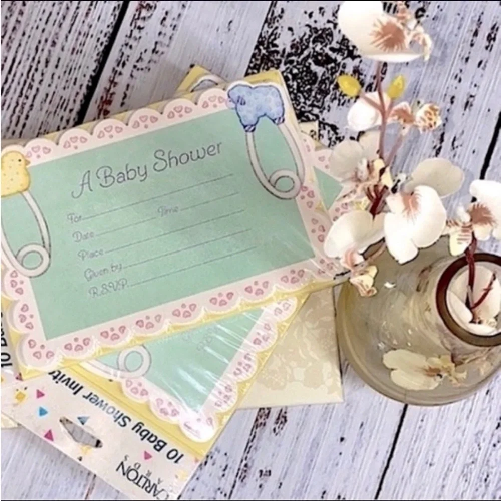NWT Vintage Baby Shower Invitations (20 cards)